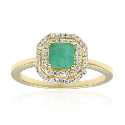 Anello in argento con Smeraldo Brasiliano