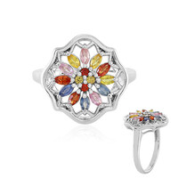 Anello in argento con Zaffiro Fancy