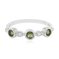 Anello in argento con Moldavite