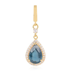 Ciondolo in argento con Cianite Blu Foglia di Tè