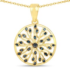 Collana in argento con Diamante Blu PK