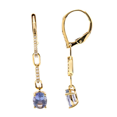 Orecchini in oro con Tanzanite (non riscaldata) (CIRARI)