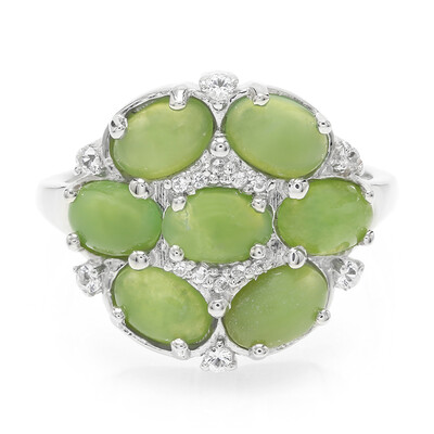 Anello in argento con Crisoprasio Imperiale