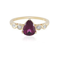 Anello in oro con Granato Magenta