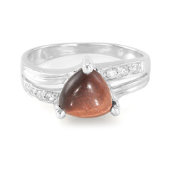 Anello in argento con Occhio di Tigre Rosso