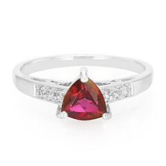 Anello in argento con Topazio Ciliegia