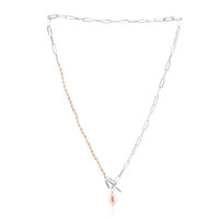 Collana in argento con Perla d'Acqua Dolce Rosa (TPC)