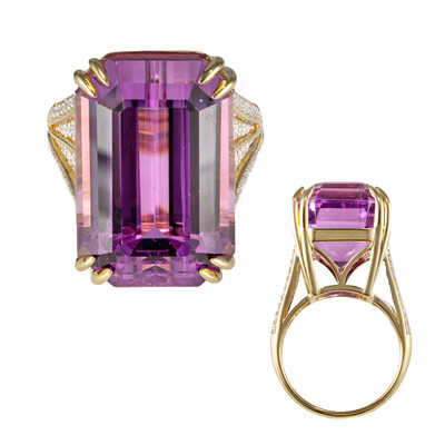 Anello in oro con Kunzite Patroke (AMAYANI)