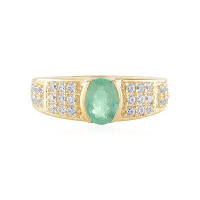 Anello in argento con Smeraldo Russo (Adela Silber)
