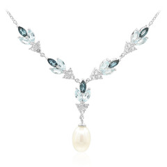 Collana in argento con Perla di Acqua Dolce