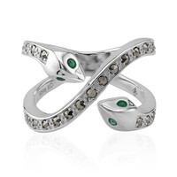 Anello in argento con Smeraldo Zambia (Annette classic)
