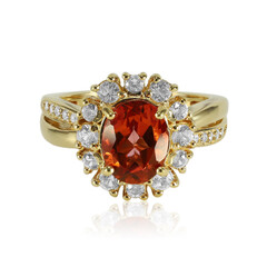 Anello in argento con Topazio Mandarino