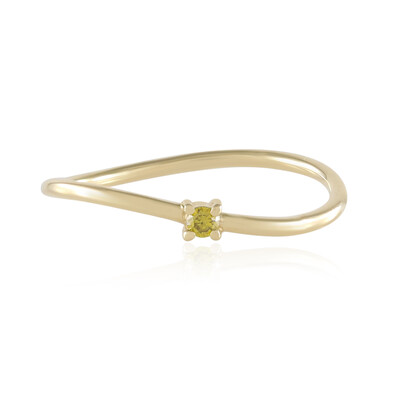Anello in oro con Diamante Giallo SI2