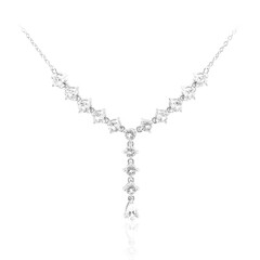 Collana in argento con Topazio Bianco