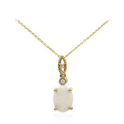 Collana in oro con Opale Bianco