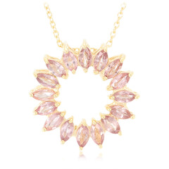 Collana in oro con Zaffiro Padparadscha (non riscaldato) (AMAYANI)