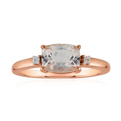 Anello in oro con Danburite Rosa del Messico