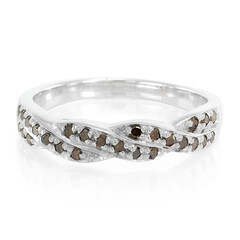 Anello placcato in platino con Diamante Fancy