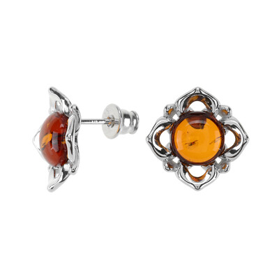 Orecchini in argento con Ambra Baltica (dagen)