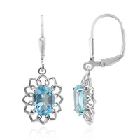 Orecchini in argento con Topazio Blu Cielo
