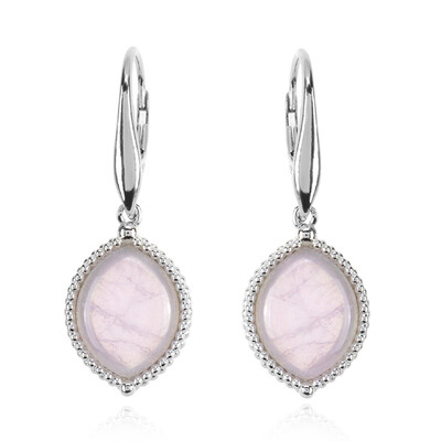 Orecchini in argento con Quarzo Rosa (dagen)