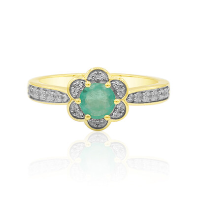 Anello in oro con Smeraldo della Tanzania