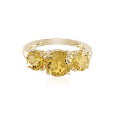 Anello in oro con Berillo Dorato