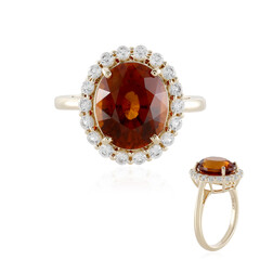 Anello in oro con Granato Essonite