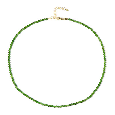 Collana in argento con Diopside Russo