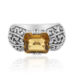 Anello in argento con Quarzo Cognac