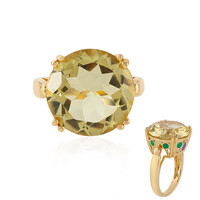 Anello in argento con Quarzo Limone