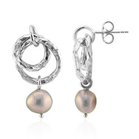 Orecchini in argento con Perla d'Acqua Dolce Argentata (TPC)