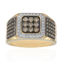 Anello in oro con Diamante Champagne SI2