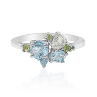 Anello in argento con Topazio Blu Cielo