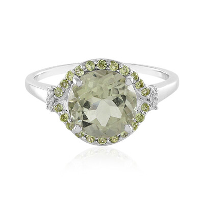 Anello in argento con Ametista Verde