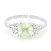 Anello in argento con Prehnite