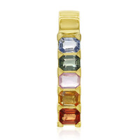 Ciondolo in argento con Zaffiro Fancy