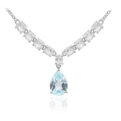 Collana in argento con Topazio Blu Cielo