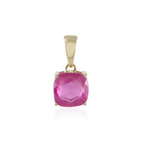 Ciondolo in oro con Zaffiro Rosa del Madagascar