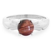 Anello in argento con Occhio di Tigre Rosso