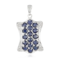 Ciondolo in argento con Zaffiro Blu