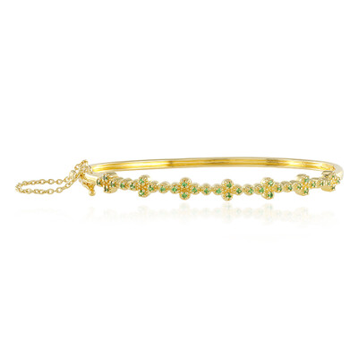 Bracciale in argento con Tsavorite della Tanzania
