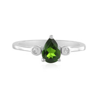 Anello in argento con Diopside Russo