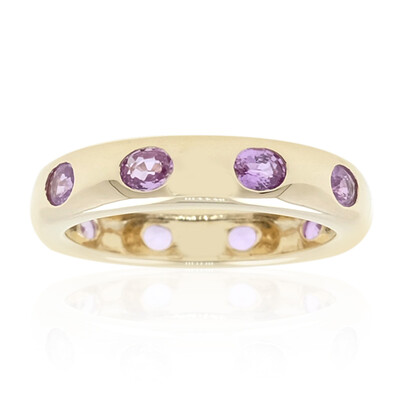 Anello in oro con Zaffiro Ceylon Porpora