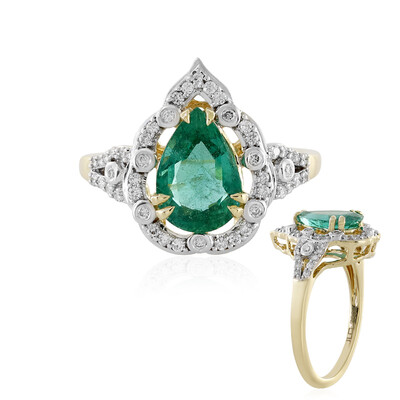 Anello in oro con Smeraldo Zambia AAA (D'vyere)