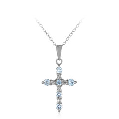 Collana in argento con Topazio Blu Cielo