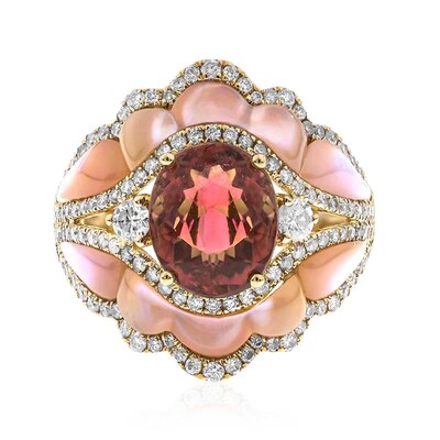 Anello in oro con Tormalina Neon del Congo (CIRARI)