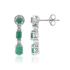 Orecchini in argento con Smeraldo Brasiliano