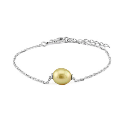 Bracciale in argento con Perla Dorata dei Mari del Sud Kabira (TPC)
