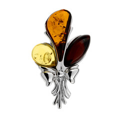 Ciondolo in argento con Ambra Baltica